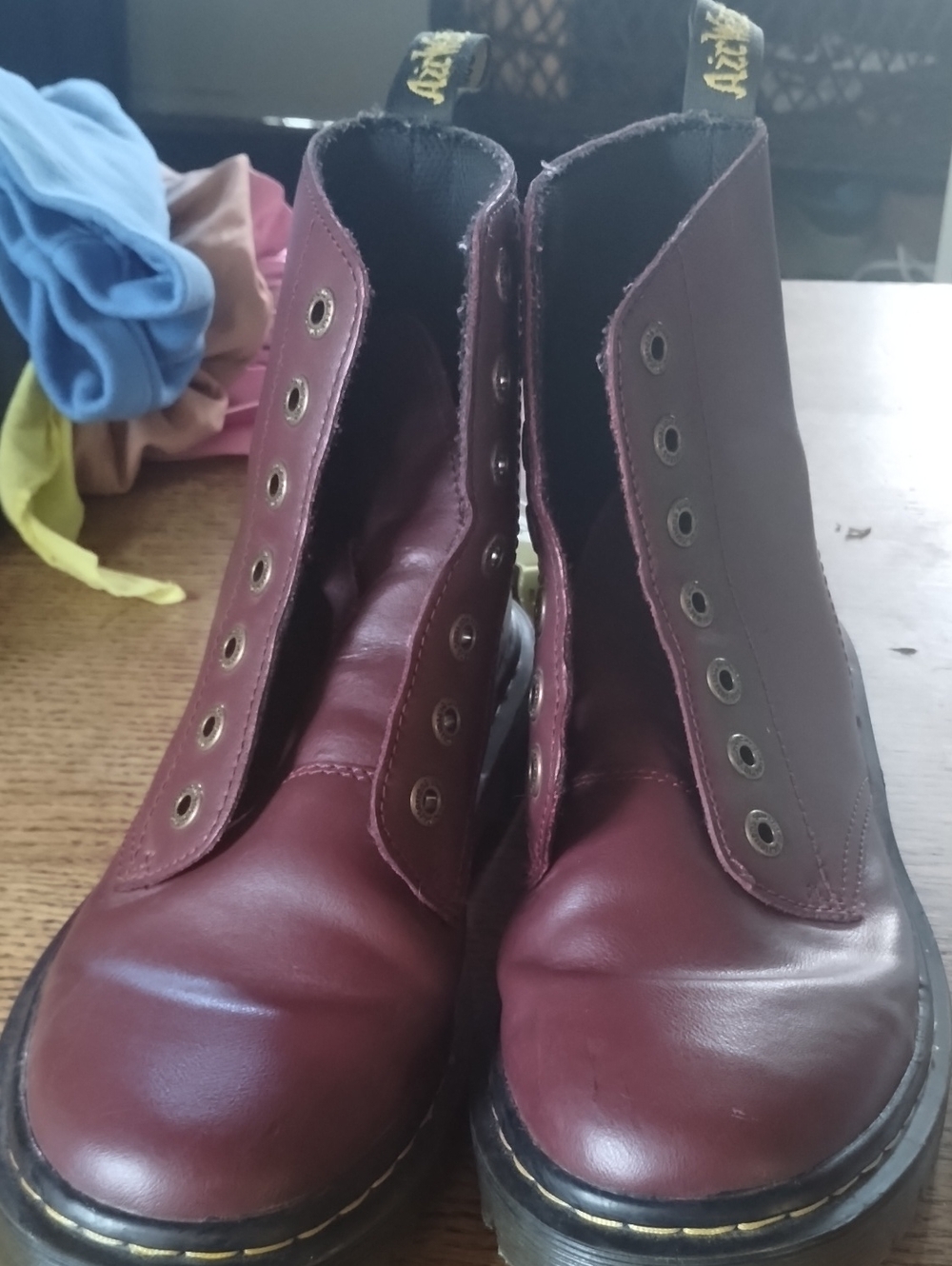 Dr. Martens Burgundy Lace-Up Boots